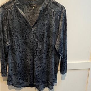 The Limited Dark Blue Snake Print Blouse